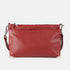 Bolso bandolera de piel para mujer con asa corta burdeos Martina