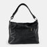 Bolso de hombro para mujer de piel con bandolera extensible negro Mara