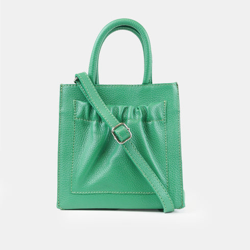 Bolso bandolera de piel pequeño mujer verde Carmen