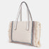 Bolso shopper para mujer de lona étnica beige Indira