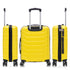 RAYKONG Maleta Mediana Expandible ABS+Policarbonato 66x45x27.50cm - 30cm Extendido | 82L - 90L | 24 Pulgadas |23kg semirígidas candado combinación - Amarillo