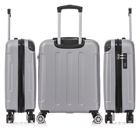 Raykong Maleta Cabina ABS 55x40x20cm (44L) Maxima aprovechamiento de espacio - 20 Pulgadas - Plateada