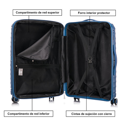 1990s Maleta Mediana extensible 65cm Choco Azul marino