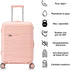 1990s Maleta de cabina 55x38x22 cm (44L) Polipropileno - Candado Incrustado - 20 Pulgadas - Rosa Claro- Bass