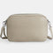 Bolso de bandolera con doble cremalleras Beige Cora