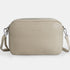 Bolso de bandolera con doble cremalleras Beige Cora