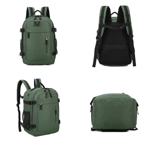 Raykong Mochila De Cabina Ryanair 40x20x25cm (20L) | Mochila De Viaje Impermeable Para Avión | Equipaje De Mano Resistente | Mochila Para Senderismo | Escolar | Trabajo - Verde