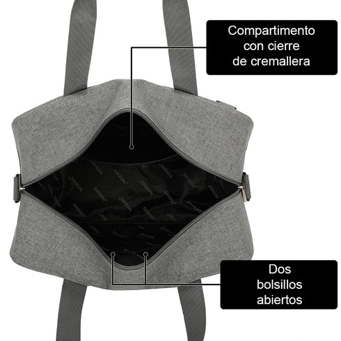 Raykong Bolsa de cabina convertible en mochila 40x20x25cm Ryanair 10kg equipaje de mano bolso de cabina Vueling gris