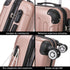 RAYKONG Maleta Mediana ABS 66x43x25cm | 71L | 24 Pulgadas | hasta 23kg semirígidas - RosaDorada