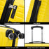 RAYKONG Maleta Grande Expandible ABS+Policarbonato 75x49x31cm - 33.50cm Extendido | 114L - 123L | 28 Pulgadas | 25kg semirígidas candado combinación - Amarillo
