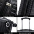 Conjunto de 3 Maletas|Neceser 29x35x16.50cm|Maleta Cabina ABS+PC 55x40x20cm|Mediana Expandible 20kg-23kg - 66x45x27.50-30cm | Negro