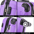 RAYKONG Maleta Mediana ABS 66x43x25cm | 71L | 24 Pulgadas | hasta 23kg semirígidas - Morado