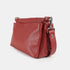 Bolso bandolera de piel para mujer con asa corta burdeos Martina
