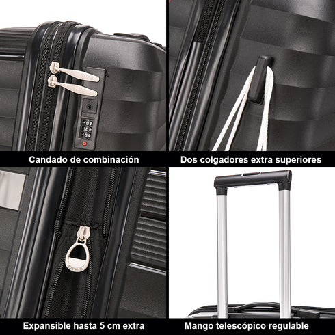 1990s Maleta Mediana extensible 65cm Choco Negro