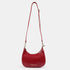Bolso de hombro para mujer de piel saffiano con bandolera larga rojo Maribel