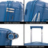 Juego de maletas PP Rígida 3 piezas|Maleta Cabina 55cm|Maleta Mediana 65cm Expandible |Maleta Grande 75cm Expandible |Bass Azul