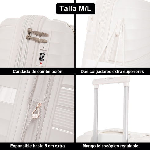 1990s Maleta Grande Extensible 75cm - Choco (Blanco)