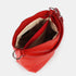 Bolso de hombro para mujer de piel con bandolera extensible rojo Mara