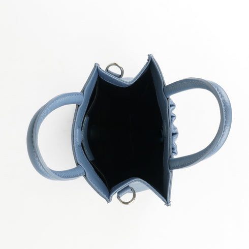 Bolso bandolera de piel pequeño mujer azul celeste Carmen