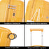 Maleta de cabina 55x38x22 cm (44L) Polipropileno - Candado Incrustado - 20 Pulgadas - Amarillo - Bass