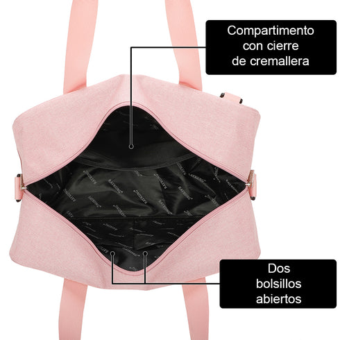Raykong Bolsa de cabina convertible en mochila 40x20x25cm Ryanair 10kg equipaje de mano bolso de cabina Vueling rosa