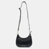 Bolso de hombro para mujer de piel saffiano con bandolera larga negro Maribel