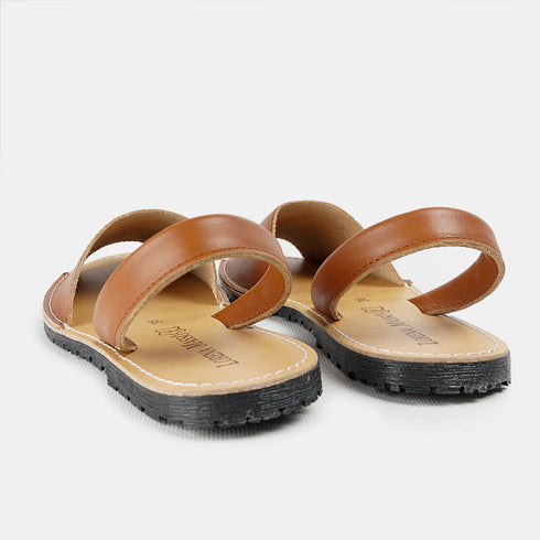 Menorquinas de piel para mujer marrón Adara