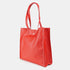 Bolso tote de piel liso de mujer rojo Stella