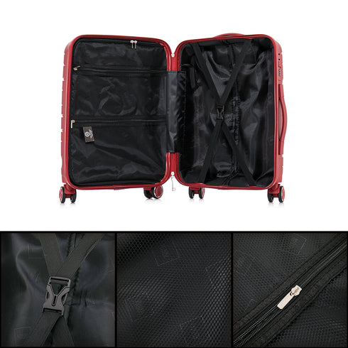 1990s Maleta Mediana extensible 65cm Bass Rojo