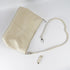 Bolso de hombro para mujer de piel con bandolera extensible beige Mara