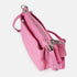 Bolso bandolera de piel para mujer con asa corta fucsia Martina