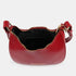 Bolso de hombro para mujer de piel saffiano con bandolera larga rojo Maribel