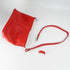 Bolso de hombro para mujer de piel con bandolera extensible rojo Mara