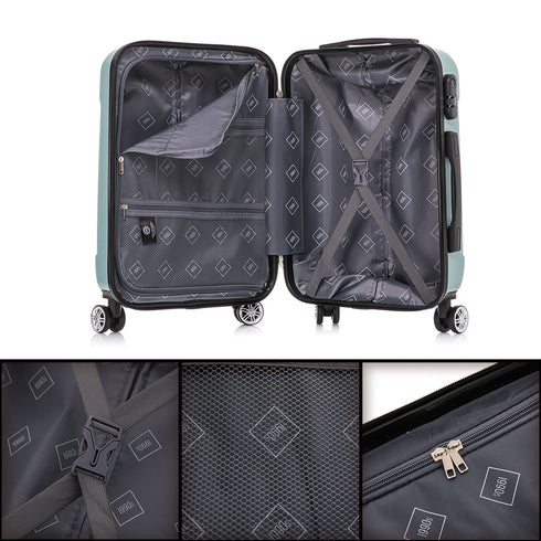 Maleta Cabina 55x39x21cm Policarbonato (45L) - 20 Pulgadas Menta - Seda