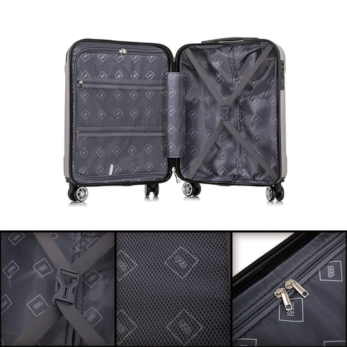 Maleta Cabina 55x40x20cm Policarbonato (44L) - 20 Pulgadas - Plateado