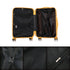 Juego de maletas PP Rígida 3 piezas|Maleta Cabina 55cm|Maleta Mediana 65cm Expandible |Maleta Grande 75cm Expandible |Bass Amarillo