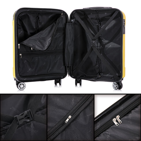 Maleta Cabina 55x40x20cm Policarbonato (44L) - 20 Pulgadas - Amarillo