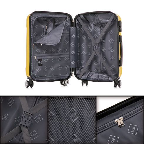 Maleta Cabina 55x39x21cm Policarbonato (45L) - 20 Pulgadas Amarillo - Seda