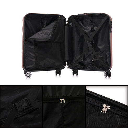 Raykong Maleta Cabina ABS 55x40x20cm (44L) - 20 Pulgadas RosaDorada - Waves