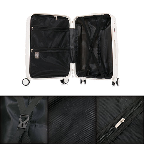 1990s Maleta Grande extensible 75cm - Bass (Blanco)