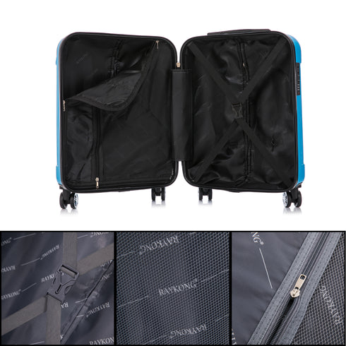 Raykong Maleta Cabina ABS 55x40x20cm (44L) Maxima aprovechamiento de espacio - 20 Pulgadas - Turquesa