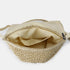 Bolso bandolera de rafia con bolitas para mujer beige Nadia