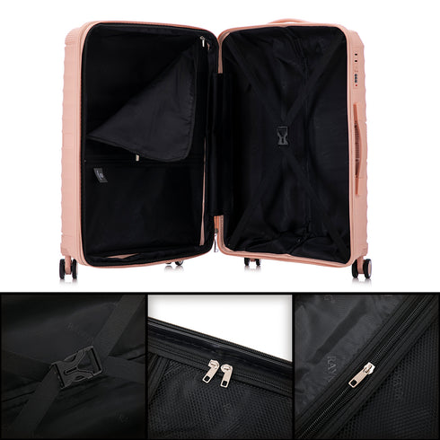 1990s Maleta Mediana extensible 65cm - Choco (Rosa Claro)