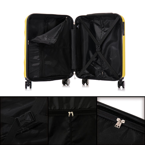 Raykong Maleta Cabina ABS 55x40x20cm (44L) - 20 Pulgadas Amarillo - Waves