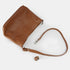 Bolso de hombro para mujer de piel con bandolera extensible marrón Mara