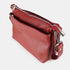 Bolso bandolera de piel para mujer con asa corta burdeos Martina