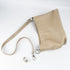 Bolso de hombro para mujer de piel con bandolera extensible khaki Mara