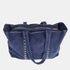 Bolso shopper para mujer de piel serraje con tachuelas azul marino Alexandra