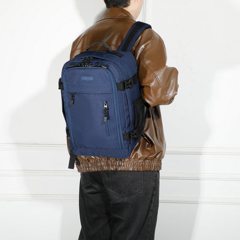 Raykong Mochila De Cabina Ryanair 40x20x25cm (20L) | Mochila De Viaje Impermeable Para Avión | Equipaje De Mano Resistente | Mochila Para Senderismo | Escolar | Trabajo - Azul Marino