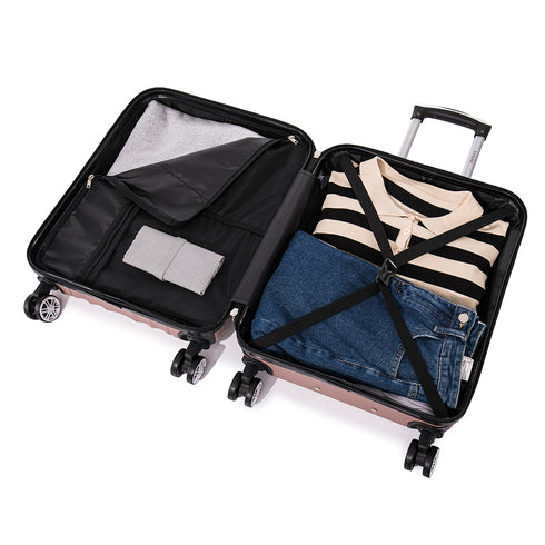 Raykong Maleta Cabina ABS 55x40x20cm (44L) - 20 Pulgadas RosaDorada - Waves